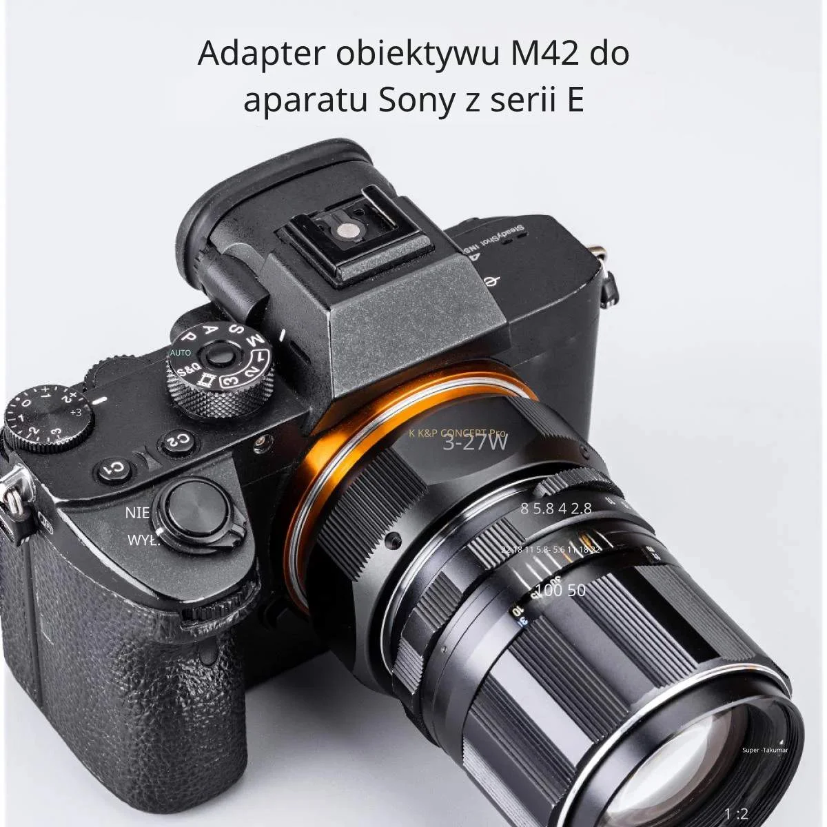 Adapter M42 na Sony E NEX K&F Concept PRO kompatybilny z aparatami APS-C i pełnoklatkowymi